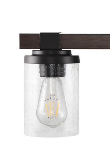 Bungalow Iron/Seeded Glass Rustic Farmhouse LED Vanity Light